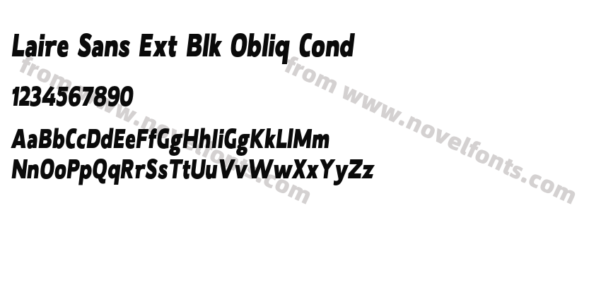 Laire Sans Ext Blk Obliq CondPreview