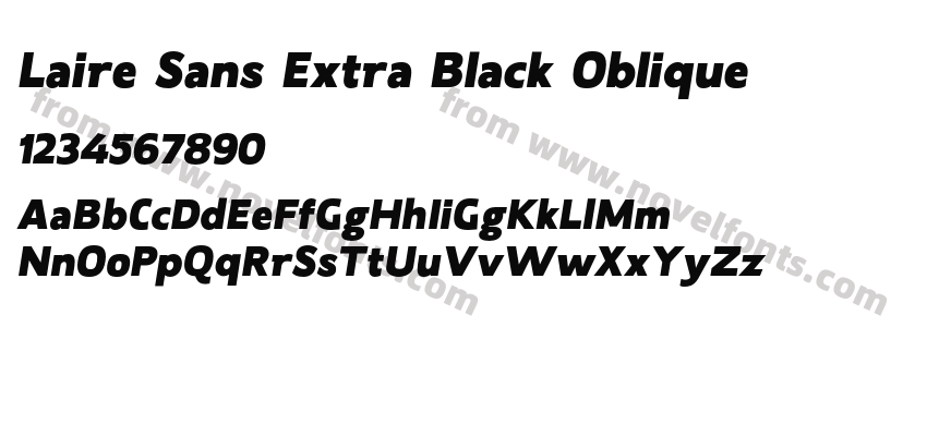Laire Sans Extra Black ObliquePreview