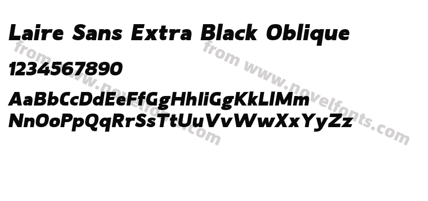 Laire Sans Extra Black ObliquePreview