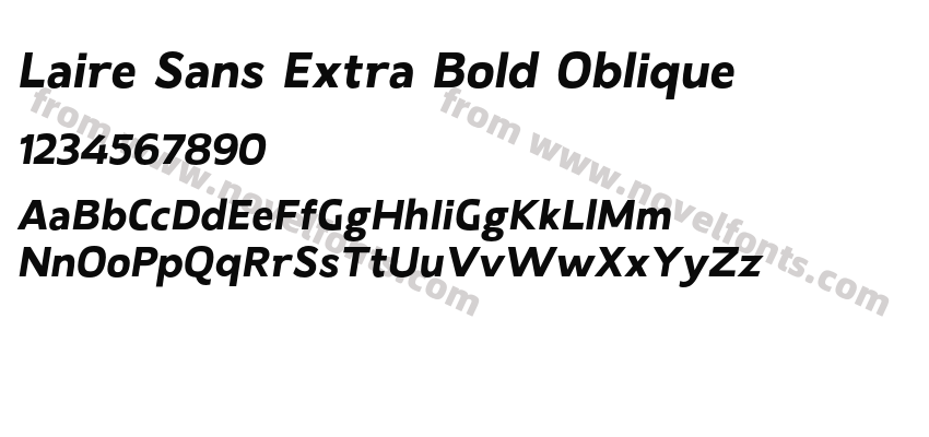 Laire Sans Extra Bold ObliquePreview