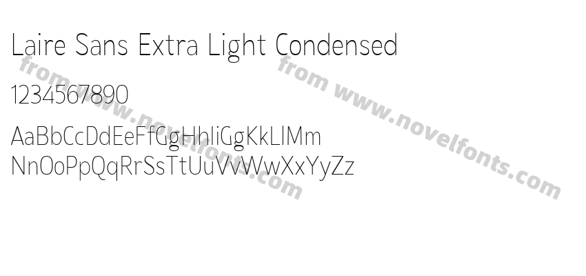 Laire Sans Extra Light CondensedPreview