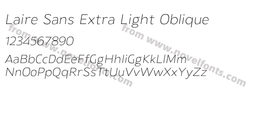 Laire Sans Extra Light ObliquePreview