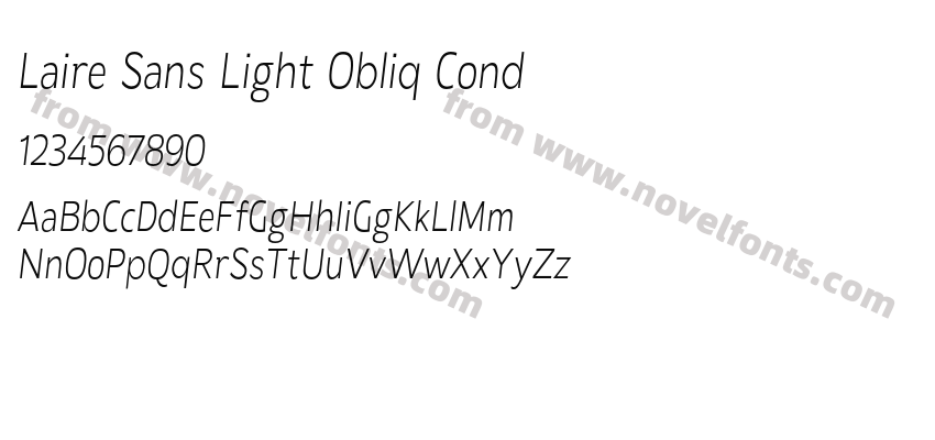 Laire Sans Light Obliq CondPreview