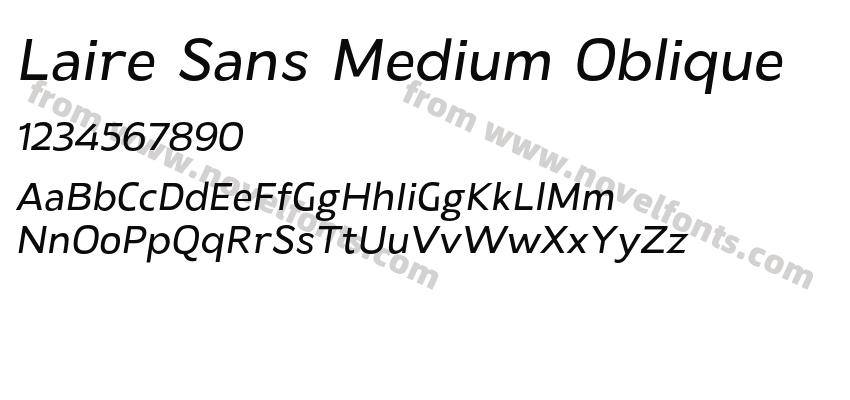 Laire Sans Medium ObliquePreview