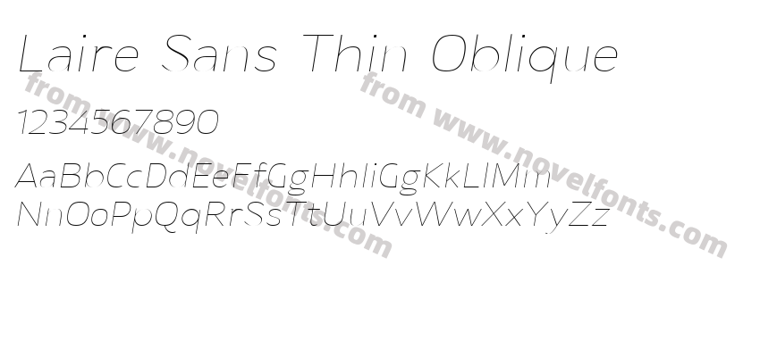 Laire Sans Thin ObliquePreview