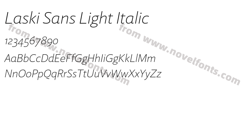 Laski Sans Light ItalicPreview