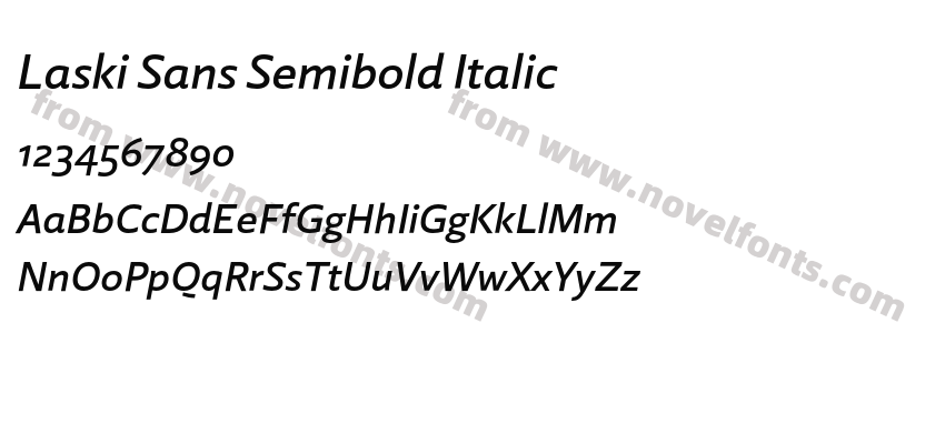 Laski Sans Semibold ItalicPreview