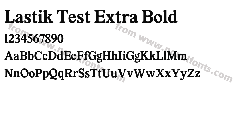 Lastik Test Extra BoldPreview