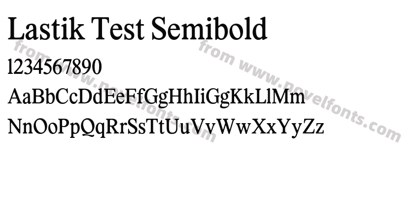 Lastik Test SemiboldPreview
