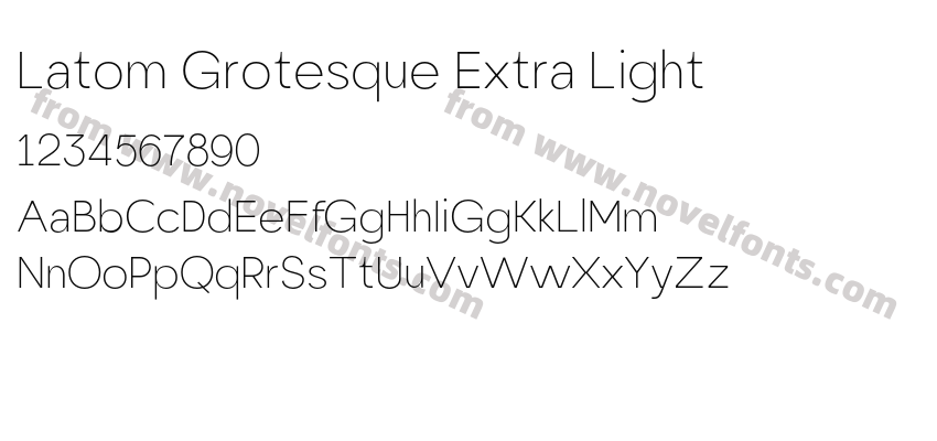 Latom Grotesque Extra LightPreview
