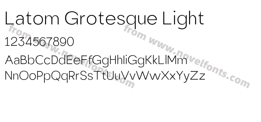 Latom Grotesque LightPreview