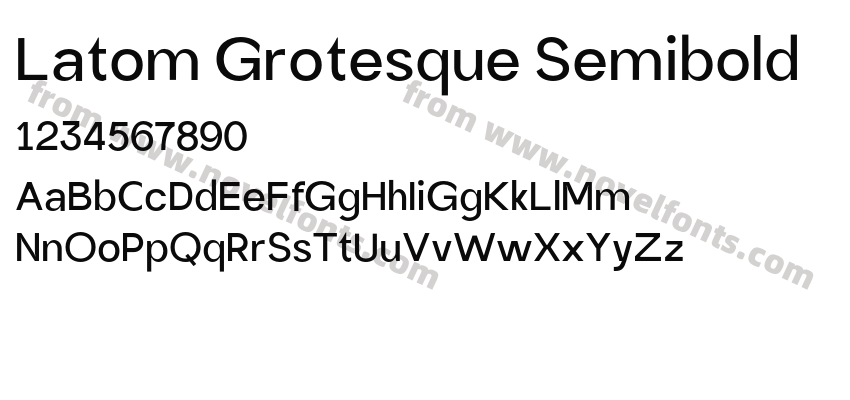 Latom Grotesque SemiboldPreview
