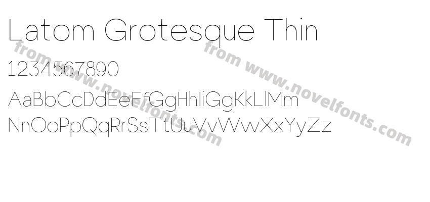 Latom Grotesque ThinPreview