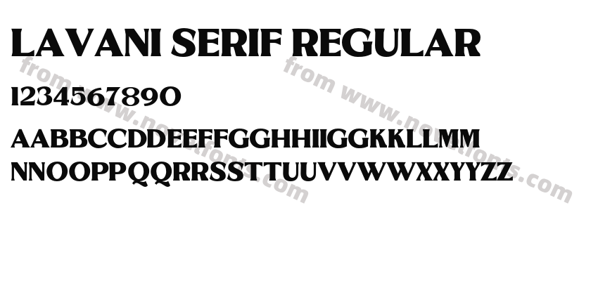 Lavani Serif RegularPreview