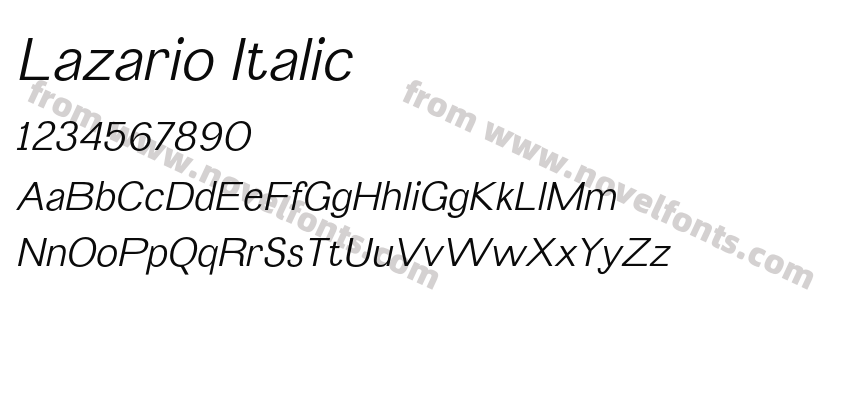 Lazario ItalicPreview
