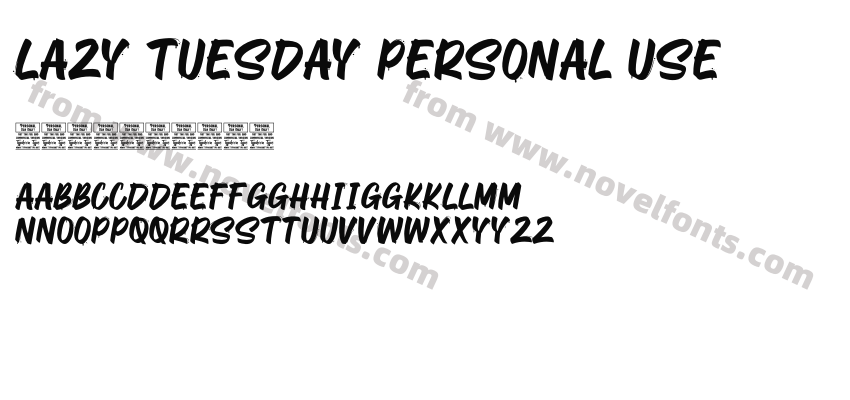 Lazy Tuesday Personal UsePreview