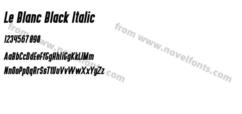 Le Blanc Black ItalicPreview