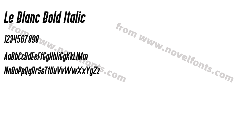 Le Blanc Bold ItalicPreview