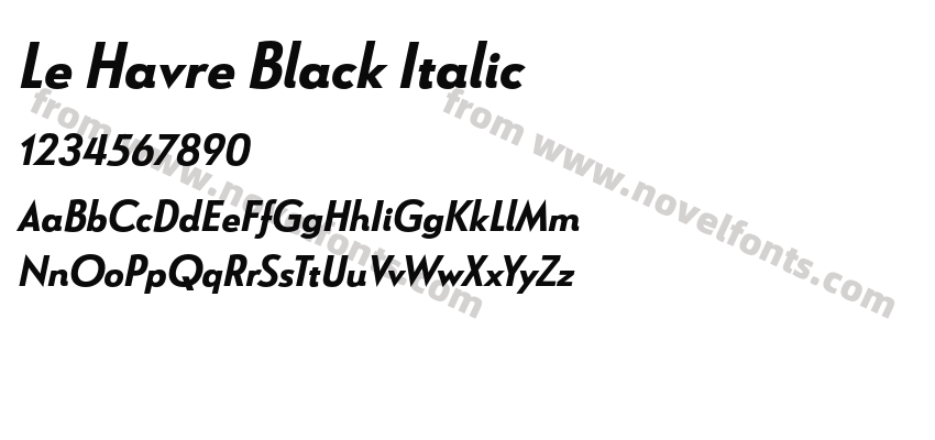 Le Havre Black ItalicPreview