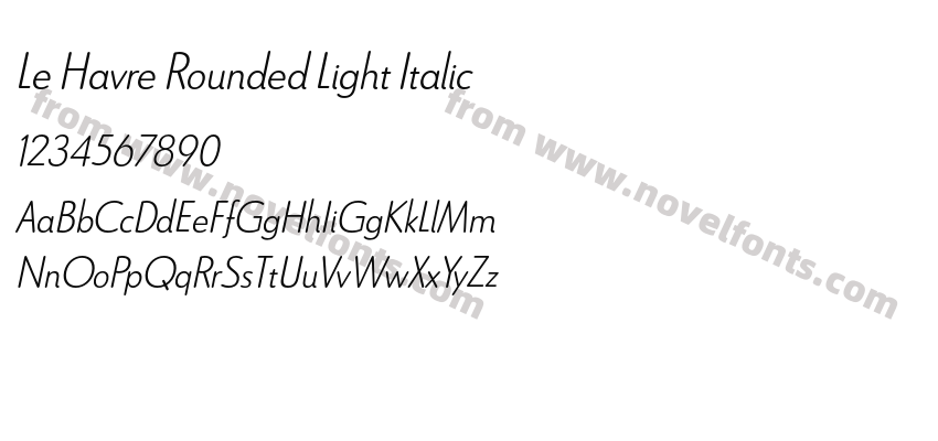 Le Havre Rounded Light ItalicPreview