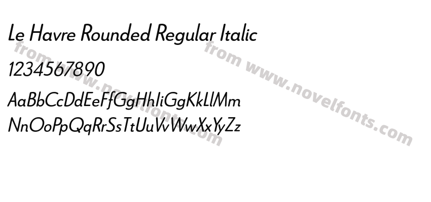 Le Havre Rounded Regular ItalicPreview