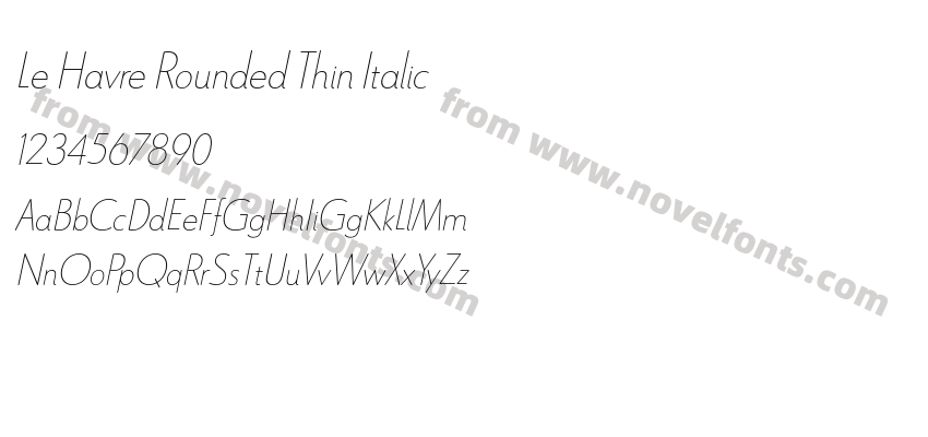 Le Havre Rounded Thin ItalicPreview