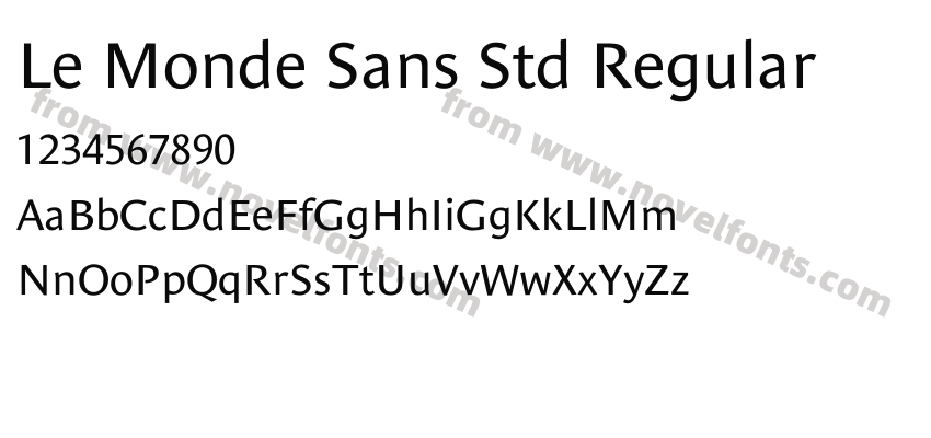 Le Monde Sans Std RegularPreview