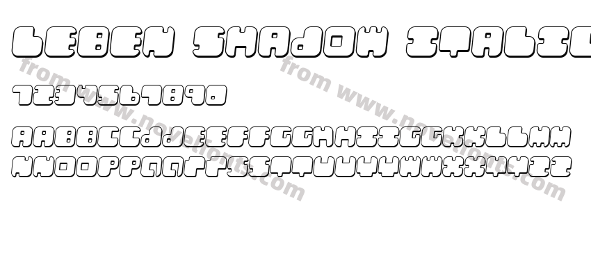 Leben Shadow ItalicPreview