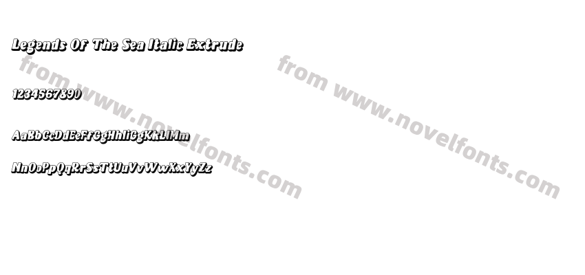 Legends Of The Sea Italic ExtrudePreview