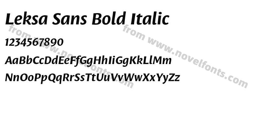 Leksa Sans Bold ItalicPreview