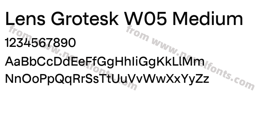 Lens Grotesk W05 MediumPreview