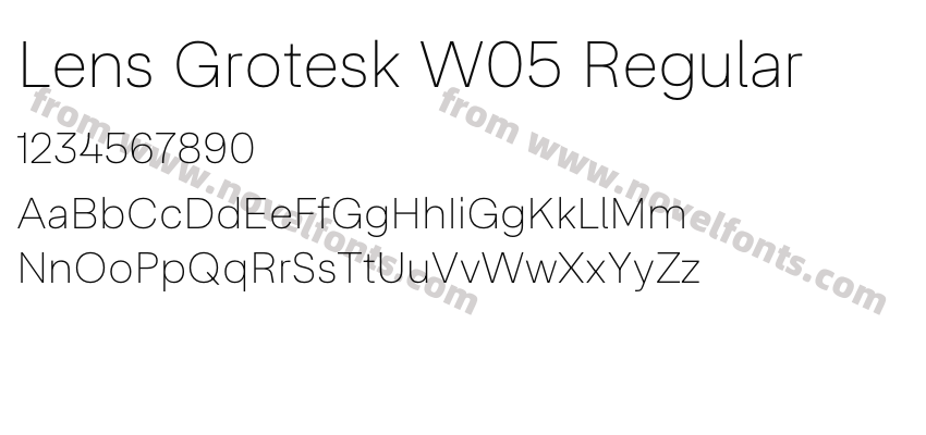 Lens Grotesk W05 RegularPreview