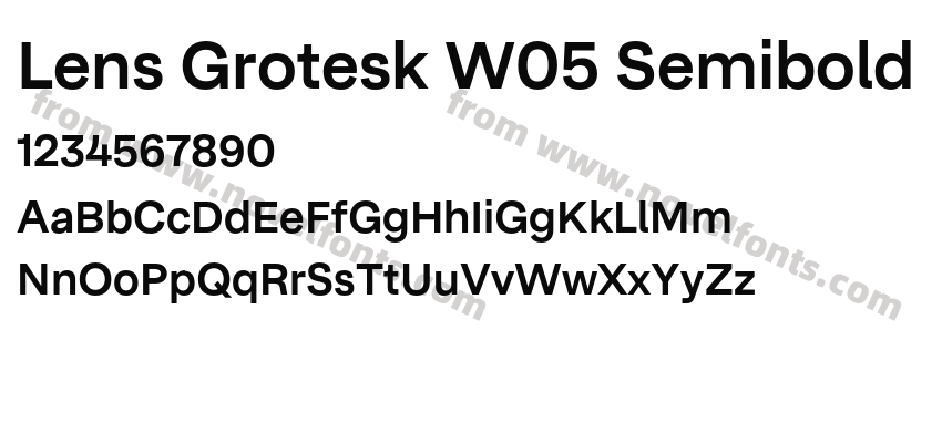 Lens Grotesk W05 SemiboldPreview