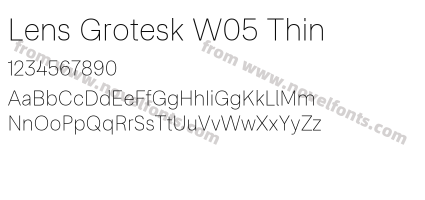 Lens Grotesk W05 ThinPreview