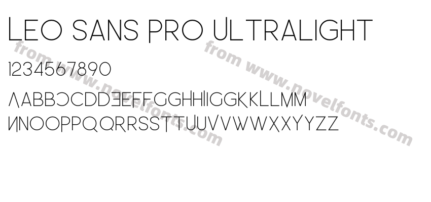 Leo Sans Pro UltralightPreview