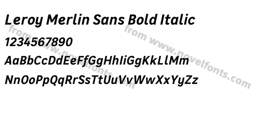 Leroy Merlin Sans Bold ItalicPreview