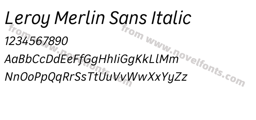 Leroy Merlin Sans ItalicPreview