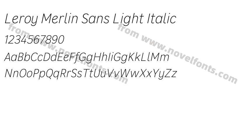 Leroy Merlin Sans Light ItalicPreview