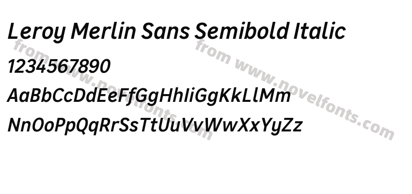 Leroy Merlin Sans Semibold ItalicPreview
