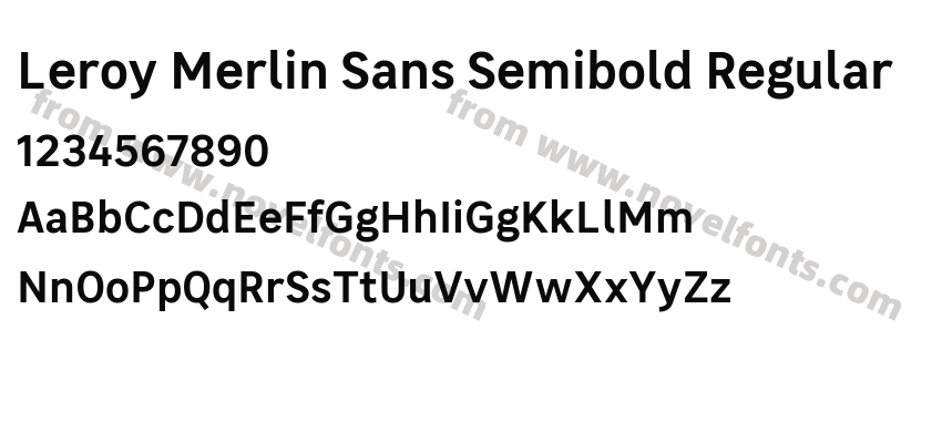 Leroy Merlin Sans Semibold RegularPreview