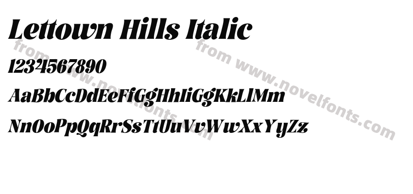 Lettown Hills ItalicPreview