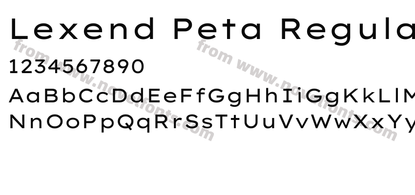 Lexend Peta RegularPreview