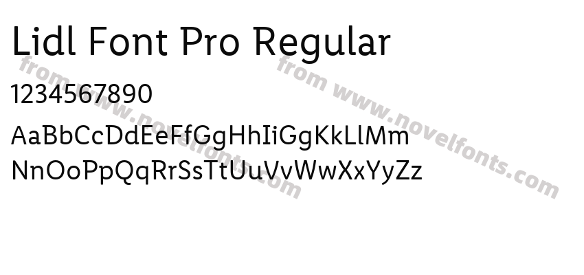 Lidl Font Pro RegularPreview