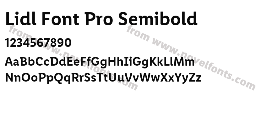 Lidl Font Pro SemiboldPreview