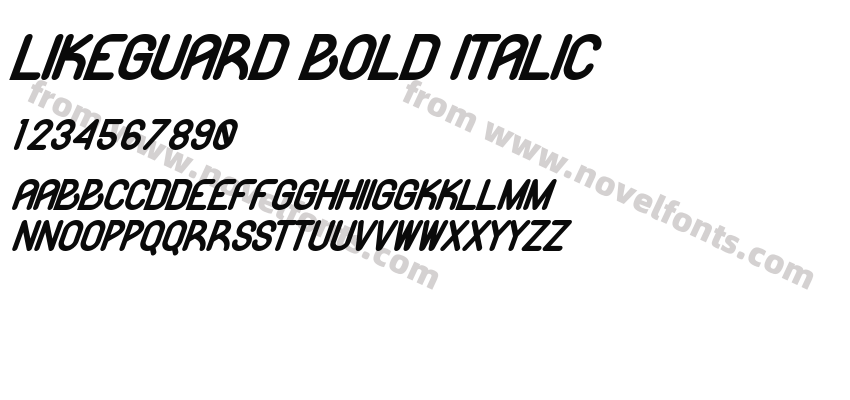 Likeguard Bold ItalicPreview