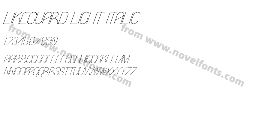 Likeguard Light ItalicPreview