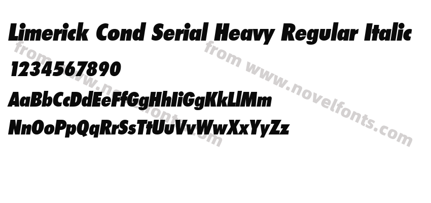 Limerick Cond Serial Heavy Regular ItalicPreview