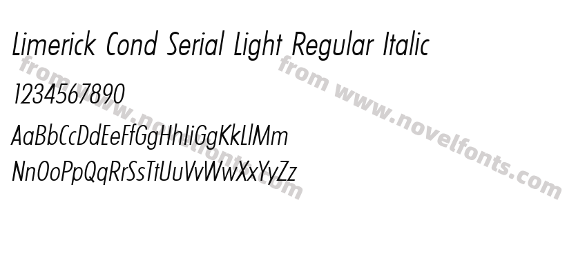 Limerick Cond Serial Light Regular ItalicPreview