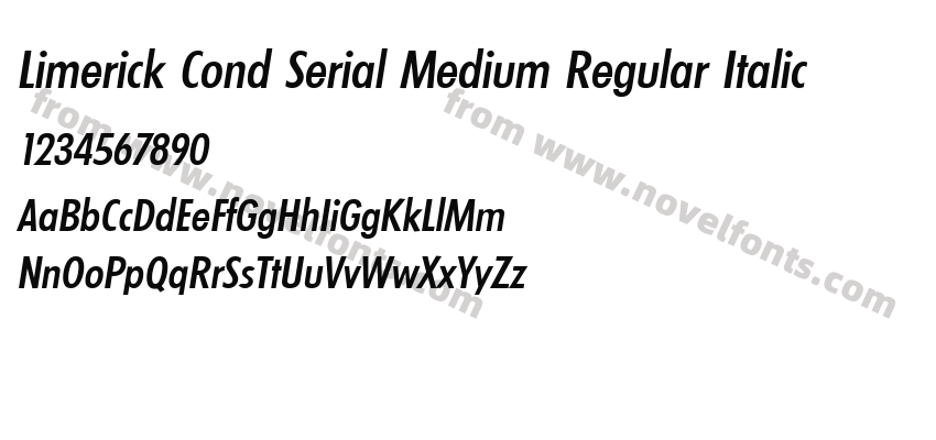 Limerick Cond Serial Medium Regular ItalicPreview