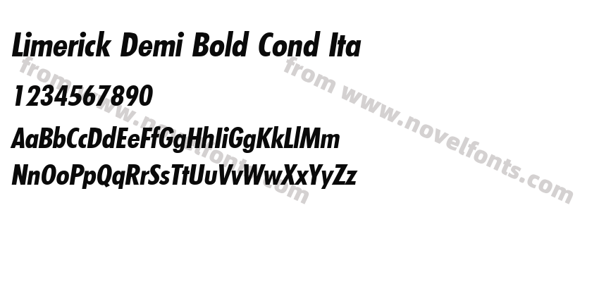 Limerick Demi Bold Cond ItaPreview
